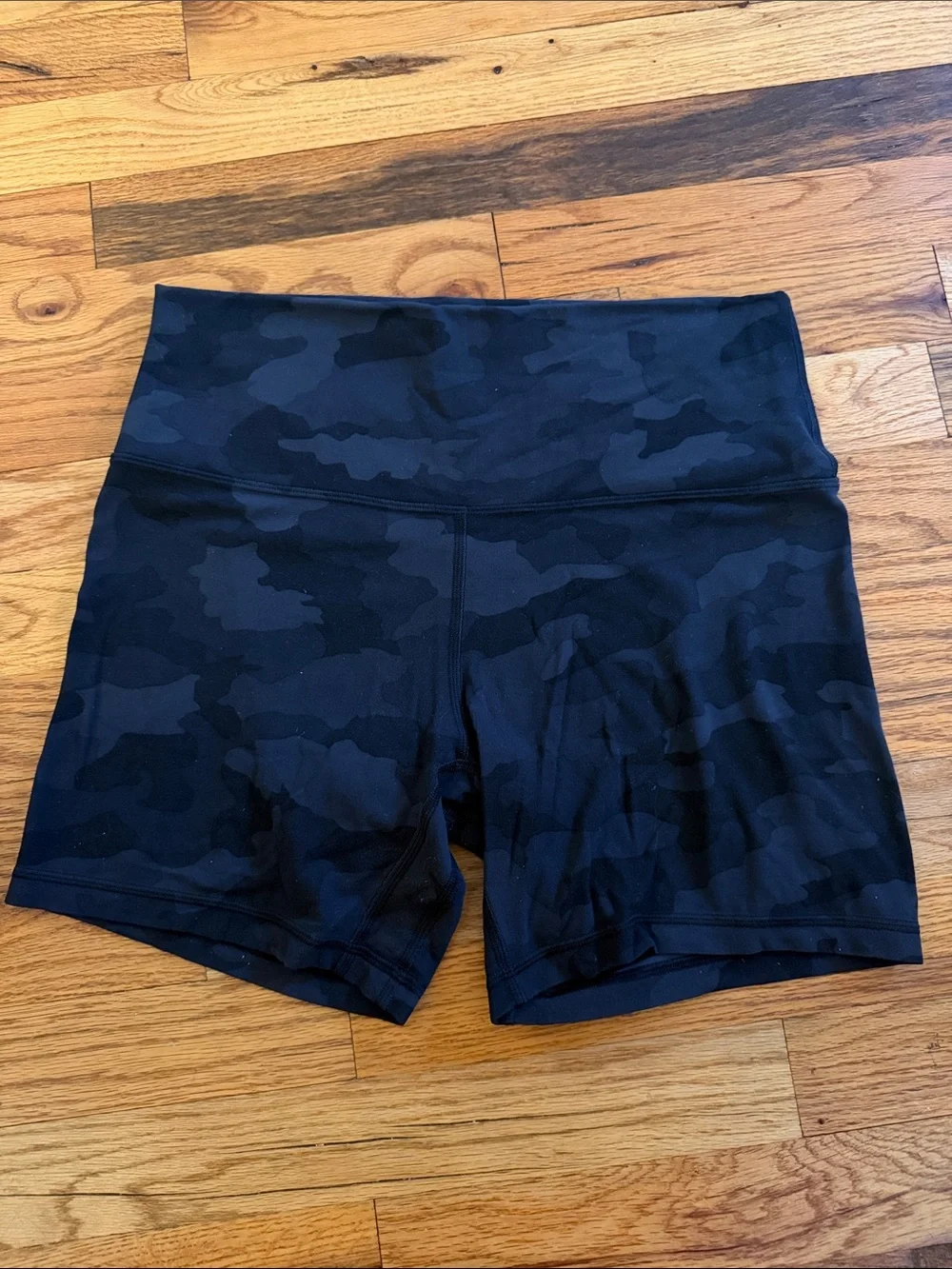 lululemon athletica Black Tonal Camo High-Rise Athletic Shorts